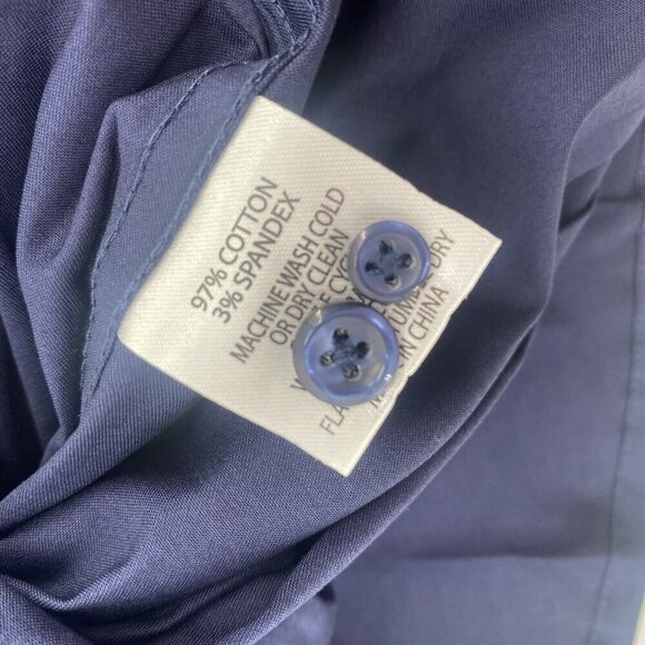 DSTRCT & Row STITCHFIX Men's XL Navy Long Sleeve Button Up Shirt Lightweight NWT - Picture 6 of 6